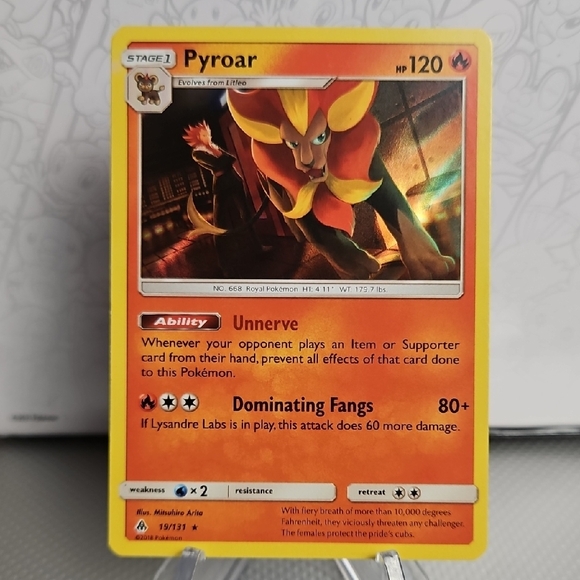 Pyroar 19/131 Pokemon TCG Holo Rare - Picture 1 of 2